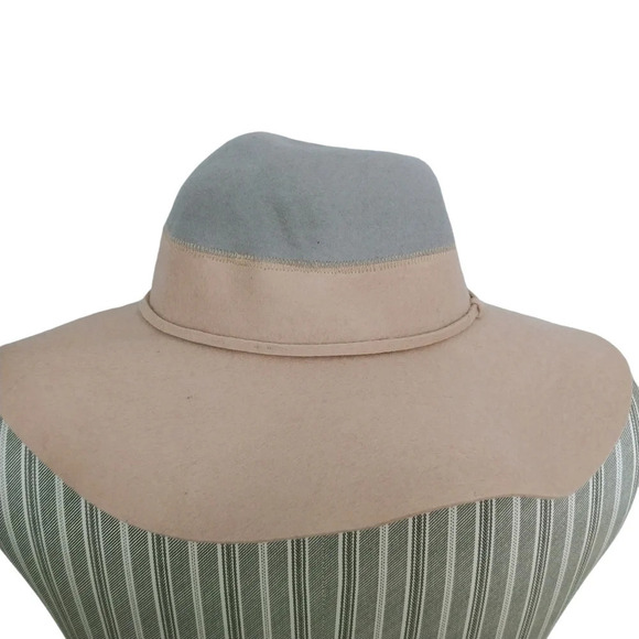 Nordstrom Panama  Wool Felt Hat Blush Pink/Gray NWT - Picture 2 of 8